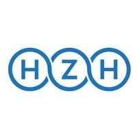 diseño del logotipo de la letra hzh sobre fondo blanco. concepto de logotipo de letra de iniciales creativas hzh. diseño de letras hzh. vector