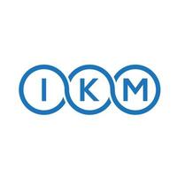 IKM letter logo design on white background. IKM creative initials letter logo concept. IKM letter design. vector
