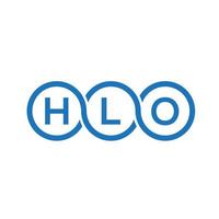 HLO letter logo design on white background. HLO creative initials letter logo concept. HLO letter design. vector