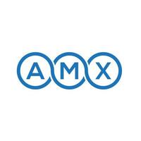 AMX letter logo design on white background. AMX creative initials letter logo concept. AMX letter design. vector