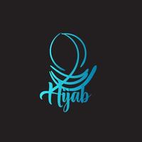 Hijab is mean scarf logo icon, vector with scarf for beauty illustration