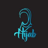 Hijab is mean scarf logo icon, vector with scarf for beauty illustration