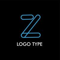 logo type with initial name for technology company sign, vector