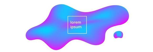 Modern fluid liguid neon colors gradient abstract background poster with living plastic shapes vector illustration. Abstract background of liquid colorful shapes. 3d realistic design effect.