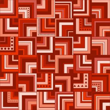 Seamless geometric pattern  background with squares, circles and triangles vector
