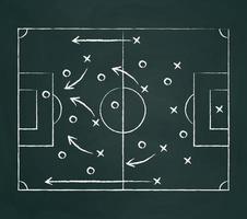 Dark board background with football tactics - Vector