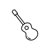 Guitar thin line icon on white background - Vector