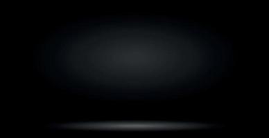 Dark black studio, large spacious photo studio, product presentation background - Vector