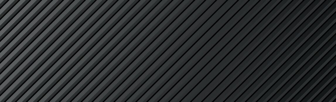 Fondo de textura degradado oscuro abstracto panorámico líneas inclinadas - vector