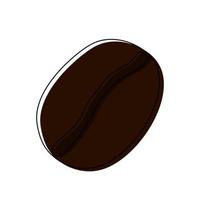 Hand drawn coffee bean. vector