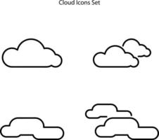 Partly cloudy icon. Daytime weather forecast, meteorological prediction. Moody sky, partly sunny. Shiny sun with clouds isolated vector illustrations