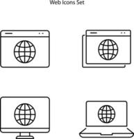conjunto de iconos de dominio web aislado sobre fondo blanco. icono de dominio web moderno y moderno símbolo de dominio web para logotipo, aplicación, ui. icono de dominio web signo simple. vector