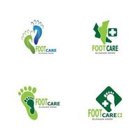 Foot care health logo vector template