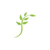 Nature leaf icon and symbol template vector