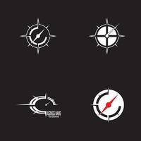 Compass icon and symbol vector template