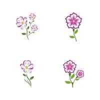 Flower beauty spa logo vector illustration