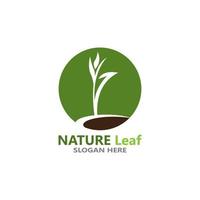 Nature leaf icon and symbol template vector