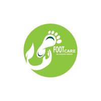 Foot care health logo vector template