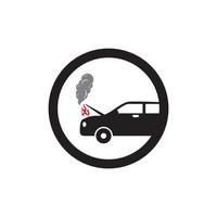 ilustración de plantilla de vector de icono de accidente de coche