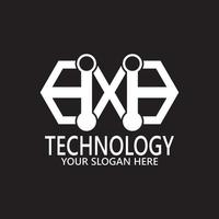 Technology logo design vector template