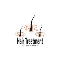 Hair treatment logo vector illustration