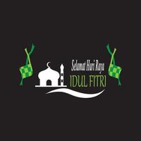 Ketupat lebaran idul fitri logo vector template