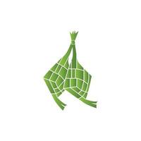 plantilla de vector de logotipo de ketupat lebaran idul fitri