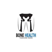 Ilustración de vector de logotipo de salud ósea