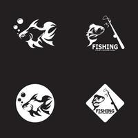 Fish icon and symbol logo template vector illustration