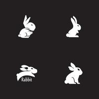 Diseño de ilustración de icono de vector de conejo