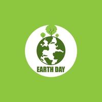 Earth day ecology logo vector template