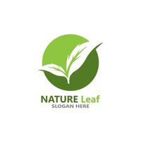 Nature leaf icon and symbol template vector