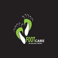 Foot care health logo vector illustration