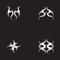 tribal, tatuaje, cantar, y, símbolo, vector