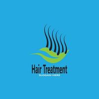 Hair treatment logo vector illustration