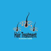 Hair treatment logo vector illustration