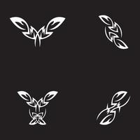 Tribal tattoo sing and symbol vector