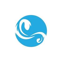 Water wave icon vector