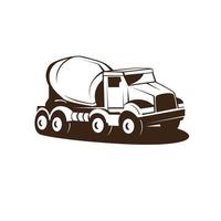 mixer truck illustration vector