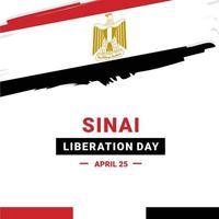 Sinai Liberation Day vector