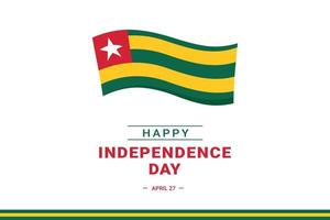 togo día de la independencia vector