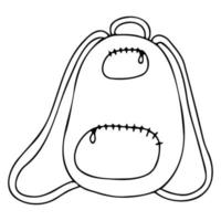 Doodle school backpack  school bag illustration vector