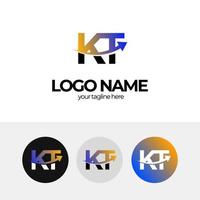 logotipo de letra k y t, diseño de logotipo kt para empresas, flecha, ampliación, aumento de negocios, diseño de logotipo de empresa vector
