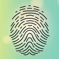 Fingerprint on a blurred background. Vector illustration