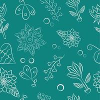 White floral elements vector