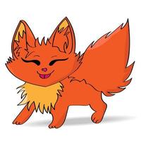 Cartoon and funny fox vector