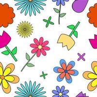 Simple floral pattern vector