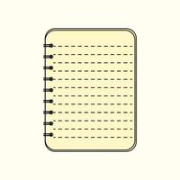Blank spiral notepad notebook isolated on gray background vector