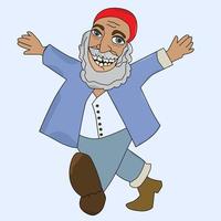 Cartoon character of an elderly man Georgian vector