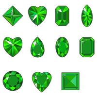 Vector set of diamonds of various shapes
